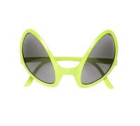 Neon Green Space Alien Glasses