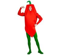 Widmann S.R.L. - | Red and Green Peppers Cloak Unisex Costume for Carnival, Themed Parties and Food Themed Parties