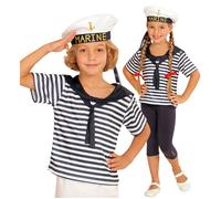 Widmann Sailor (Shirt, Hat) (140 cm / 8-10 Years) Different Colors