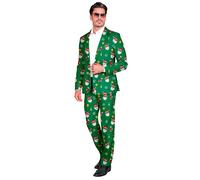 Widmann Santa Claus Party Fashion Suit (Jacket, Pants) (L) Green