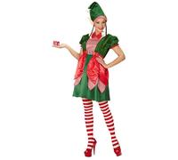 Widmann Santa's Little Helper Elf (Dress, Hat With Ears And Plaits) (M) Differen