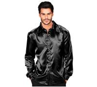 Widmann Satin 70S Disco Shirt Costume for Seventies 70s Disco Retro Fancy Dress Up Outfits