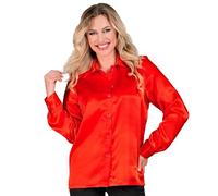 Widmann Satin Blouse for Women, 70s Disco Fever, Retro Style, Schlagermove, Party Shirt, Women's Shirt