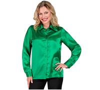 Widmann Satin Blouse for Women, 70s Disco Fever, Retro Style, Schlagermove, Party Shirt, Women's Shirt