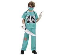 Widmann Scary Surgeon (Shirt With Bones Chest, Pants, Face Mask) (128 cm / 5-7 Y