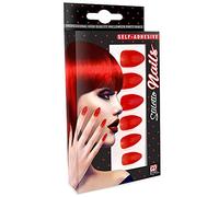 Widmann ? Set 12 Nail Stiletto auto-adesive Womens, Red, One Size, vd-wdm05342