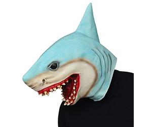 Widmann Shark Killer Full Head Mask Latex Mask One Size Regular Halloween Fancy Dress