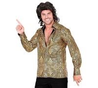 Widmann - Shirt The 70s Disco Style for Adults, Hippie, Disco Fever, 70s, 80s, Theme Party, Carnival