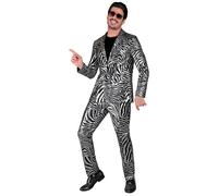 Widmann Silver Animalier Party Fashion Suit (Jacket, Pants) (L) Silver