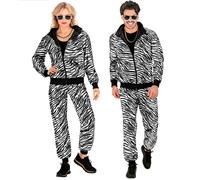 Widmann Silver Metallic Animalier Party Fashion Tracksuit (Jacket, Pants) (S) Si