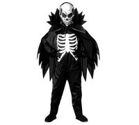 Widmann Skeleton (Jumpsuit, Cape With Stand-Up Collar, Mask) (116 cm / 4-5 Years