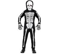 Widmann Skeleton (Jumpsuit, Mask) (104 cm / 2-3 Years) Black