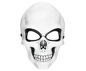 Widmann Skull Half Fcae Mask Skeleton Ghost Halloween Fancy Dress Accessory | Skeleton mask for Halloween, carnival and theme party