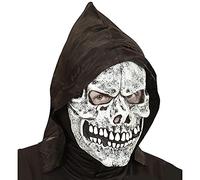 Widmann Skull Mask with Hood Fancy Dress Halloween Party Accessory