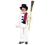 Widmann Snowman (Coat, Pants, Hat, Scarf, Nose) (128 cm / 5-7 Years) White