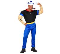 Widmann Srl-GRP02561VD Men's Super Sailor Costume for Adults, Multicoloured, Medium, GRP02561VD