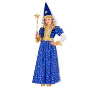 Widmann Starry Fairy (Dress, Belt, Hat With Veil) (140 cm / 8-10 Years) Blue