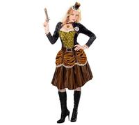 Widmann 11011093 WDM07752 Steampunk Girl Dress Belt Mini Hat Costumes Full Adult 781, Multi-Coloured, M