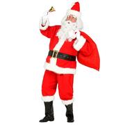 Widmann Super Deluxe Santa Claus Velvet (Hooded Coat With Plush Trim, Belt With