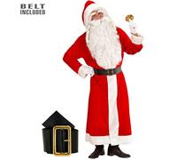 Widmann Super Deluxe Santa Claus Velvet (Hooded Coat With Plush Trim, Belt With