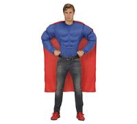 Widmann Super Muscle Hero (Muscle Shirt, Cape) (S) Blue
