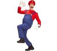 WIDMANN 08704 XL Adult Mens Red and Blue Super Plumber Costume. Includes Overalls, Shirt and Hat. Fancy Dress, Outfit, World Book Day, Halloween, Carnival, Stag Do