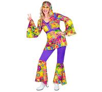 W WIDMANN MILANO Party Fashion - Costume 60s Hippie Style, Reggae, Flower Power, Disco Fever, Schlagermove