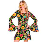 Widmann The 60s Fashion - Colorful Flowers (Dress) (XS) Black