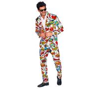 Widmann 11012996 60s pop Art Style Outfit, Colourful, S
