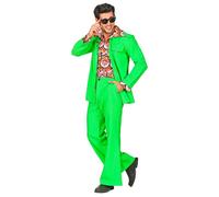 Widmann The 70s Disco Style - Hot Green (Jacket With Shirt, Pants) (M) Green