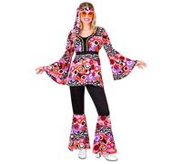 Widmann The 70s Groovy Style - Pink Tiny Bubbles (Shirt, Pants, Headband) (S) Pi