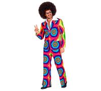 Widmann The 70s Groovy Style - Tie Dye (Jacket, Pants) (S) Different Colors