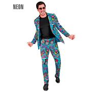 Widmann The 80s Party Fashion Suit (Jacket, Pants) (L) Turquoise / Light Blue