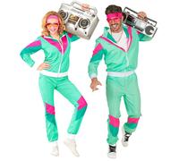 W WIDMANN MILANO Party Fashion - Costume Tracksuit, Vintage Style, 80s Outfit, Jogging Suit for Carnival & Party