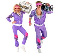 WIDMANN 00180 Adults Unisex 80s Shell Suit Costume. Includes Jacket & Pants. 90s, Fancy Dress, Outfit, World Book Day, Halloween, Carnival
