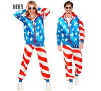 Widmann 45034 Costume Tracksuit, USA, Multicoloured, XL