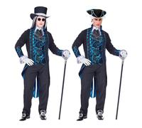 Widmann Vampiress (Dress With Long Coat, Choker With Jabot, Mini Top Hat) (XL) D