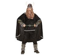 Widmann 11013567 Vichingo 05980 - Costume Viking Top, Trousers, Belt, Arm Warmers, Cape, Helmet, Celts, Gallier, Carnival, Theme Party, Multicoloured, XXL