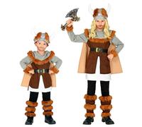 Widmann Viking (Tunic With Belt And Cape, Boot Tops, Helmet) (128 cm / 5-7 Years