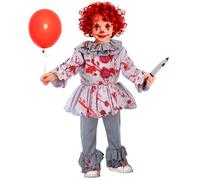 Widmann Vintage Horror Clown (Dress, Ruff, Shoe Covers) (158 cm / 11-13 Years) G