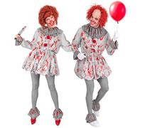 W WIDMANN MILANO Party Fashion 17130 Kostüm Costume Killer Clown, Gray, XXL