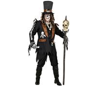 W WIDMANN MILANO Party Fashion - Voodoo Priest Costume for Men, Skeleton, Skulls, Halloween, Carnival, Theme Parties