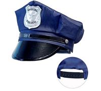Widmann 03327 - Police Officer Hat for Children, Adjustable Size, Theme Party, Carnival