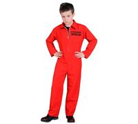 Widmann 60408 Kinderkostüm Häftling Children's Costume Prisoner, Solid, red, 158