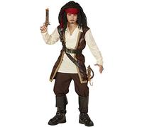 Widmann W MILANO Party Fashion - Children's Pirate of the Caribbean Costume Top with Shirt, Trousers, Belt, Shoulder Strap for Sword, Headband, Shoe Covers, Halloween, Carnival