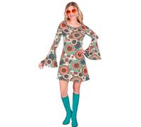 Widmann W MILANO Party Fashion - Costume 60s Dress, Hippie, Reggae, Flower Power, Disco Fever, Schlagermove