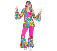 Widmann W MILANO Party Fashion - Costume 60s Hippie Style, Reggae, Flower Power, Disco Fever, Schlagermove
