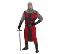 W WIDMANN MILANO Party Fashion DARK AGE KNIGHT (long coat, belt, armbands, helmet, boot covers) - (L)