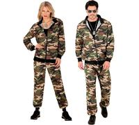 Widmann W MILANO Party Fashion - Costume Tracksuit, Camouflage, German Army, Army, Soldier, 80s Outfit, Jogging Suit, Bad Taste Outfit