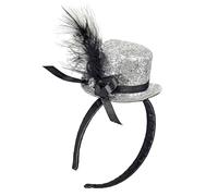 Widmann W MILANO Party Fashion - Mini Top Hat with Bow Headband Fancy Dress Accessory